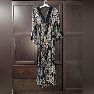 Black and Gold Boho maxi dress